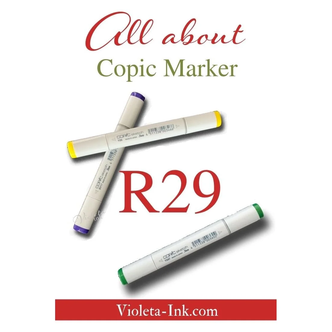 R29 - Copic Sketch Marker Lipstick Red — Violeta Ink